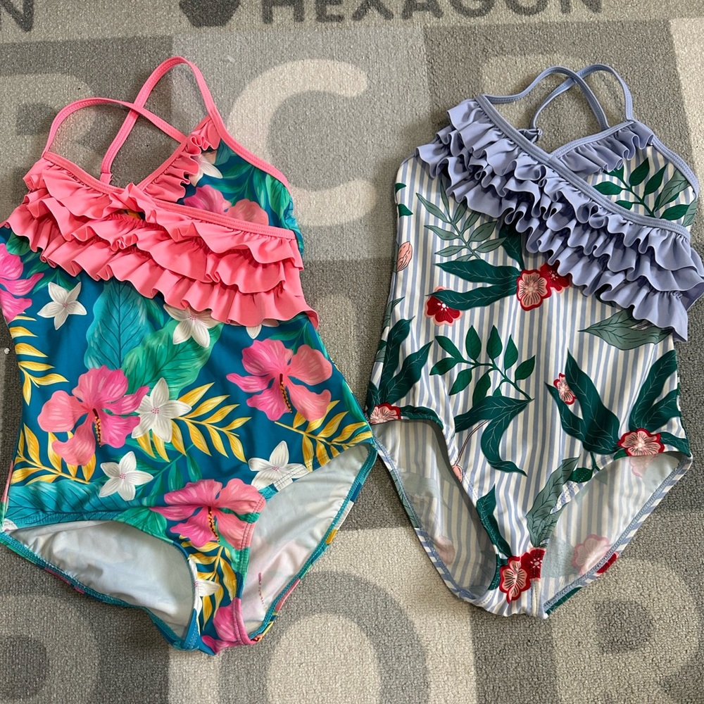 Girls One-Piece Swimsuits bundle